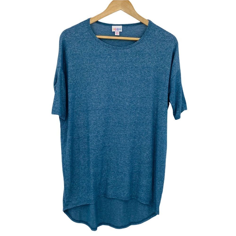 Lularoe solid blue Irma tee shirt size xxsmall
